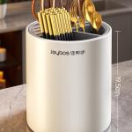 Kitchen Rotating Knife Holder And Storage Rack For Household Use