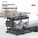 Kitchen Household Removable Draining Double-layer Multifunctional Storage Rack
