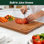 3 Piece Carbonized Bamboo Cutting Board Set, Deep Carbonized Chopping Boards For Kitchen Food Preparation And Meal Prep