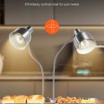 Commercial Food Heat Lamp 2-head Electric Catering For Food Restaurant & Buffet