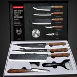 Kitchen Knives Stainless Steel Black Non-stick Knife 6 Piece Set