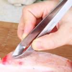 Stainless steel plucking tweezers kitchen gadgets fish bone pliers hair removal pliers thickening pig hair clip