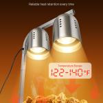 Commercial Food Heat Lamp With 500W Bulbs For Food Restaurant Kitchen Buffet