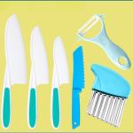 Wave Cutting Board Plastic Fruit Knife Set