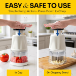 Push Food & Vegetable Chopper, Manual Dicing Cutter For Easy Kitchen Food Prep