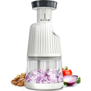 Push Food & Vegetable Chopper, Manual Dicing Cutter For Easy Kitchen Food Prep