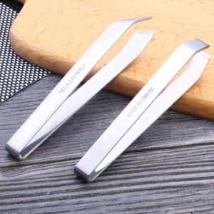 Stainless steel plucking tweezers kitchen gadgets fish bone pliers hair removal pliers thickening pig hair clip