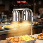 Commercial Food Heat Lamp With 500W Bulbs For Food Restaurant Kitchen Buffet