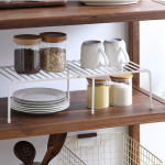 Retractable kitchen rack kitchen multi-layer storage single shelf