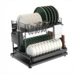 Kitchen Household Removable Draining Double-layer Multifunctional Storage Rack